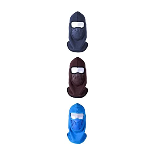 ICDKOYK 3 X (Multi) Regalos para Hombres Accesorios para Motocicletas Cubierta Facial Antipolvo Equipo de protección para Montar Color Simple Suministros para Motores Azul Marino