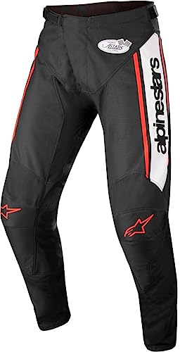 Alpinestars Racer Flagship Black Pantalones de motocross (Black/White,30)