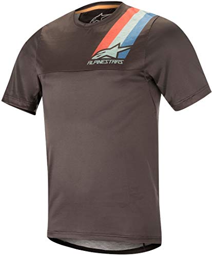 Alpinestars Alps 4.0 SS Jersey Camiseta, Melange Dark Gray Teal Red, S para Hombre