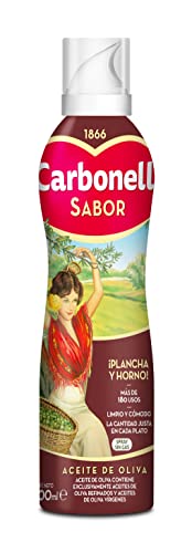 Carbonell - Sabor, Aceite de Oliva de Carácter Más Intenso, Ideal para Plancha y Horno - Spray de 200ml