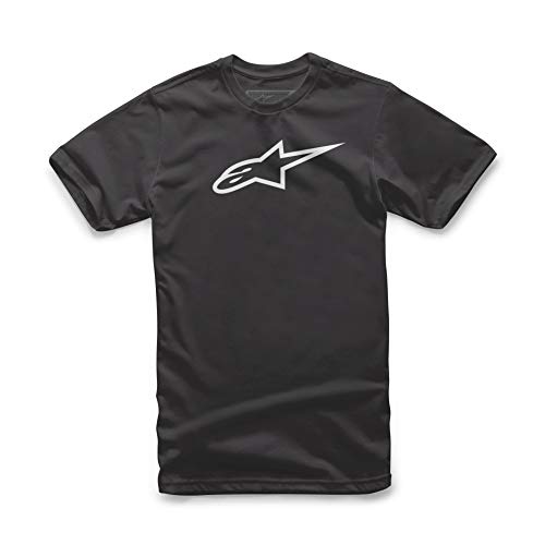 Alpinestars - Camiseta con Cuello Redondo de Manga Corta para Hombre, Color Blanco (Black/White), Talla Small