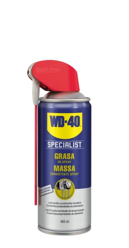 Grasa En Spray de WD-40 Specialist - Fórmula anti-goteo de larga duración Grasa para lubricar mecanismos con propiedades de adhesión - Pulverizador Doble Acción, Amplio, Preciso y Spray 360º - 400 ml