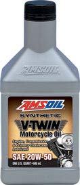 Amsoil Aceite Motor 20W50 Synthetic V-Twin Motorcycle Oil For Harley-Davidson 1Q