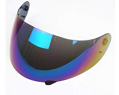 FJY-Visor, Escudo Facial Casco de la Motocicleta de la Lente for AGV K3 K4 Cara Completa Moto Casco Parasol en Forma for AGV K3 K4 (No a la AGV K3 SV Casco) (Color : Rainbow)