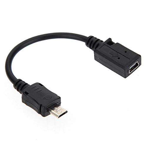 CY Micro USB a Mini USB 2.0 Cable adaptador 0,1 m Micro USB 5pin macho a Mini USB 5pin hembra Cable de datos para ordenador