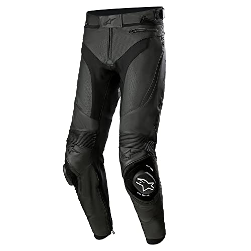 Alpinestars Missile V3 Airflow Pantalones de cuero para motocicleta (Black,54)
