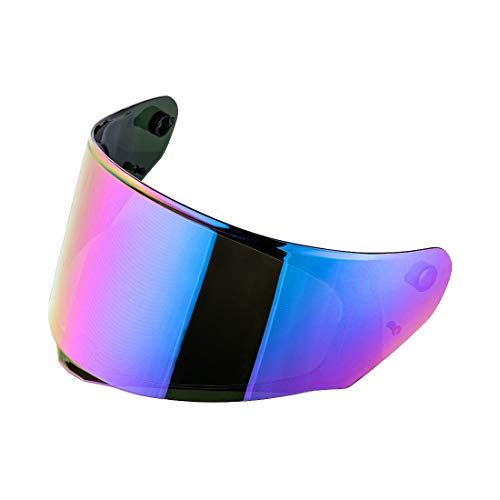 LS2 Assault/Rapid/Stream Pinlock Ready - Protector facial exterior para casco de motocicleta de calle, accesorios – Iridium arcoíris/talla única