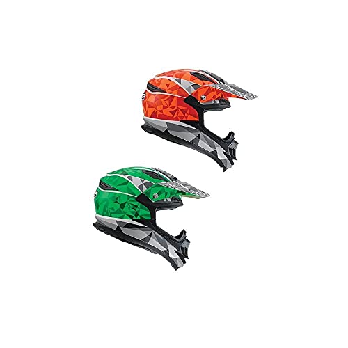 AGV Helmets On Off Multi E2205 MDS, Multicolor (Pyramids Blanc/Vert), talla L