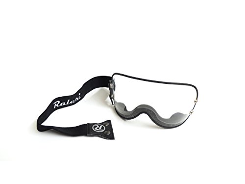 Raleri - Visera universal transparente, con correa elástica, para cascos Café Racer y Custom