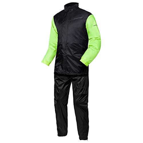 REBELHORN Two-Piece Waterproof Suit Rain Black/Fluo Yellow M