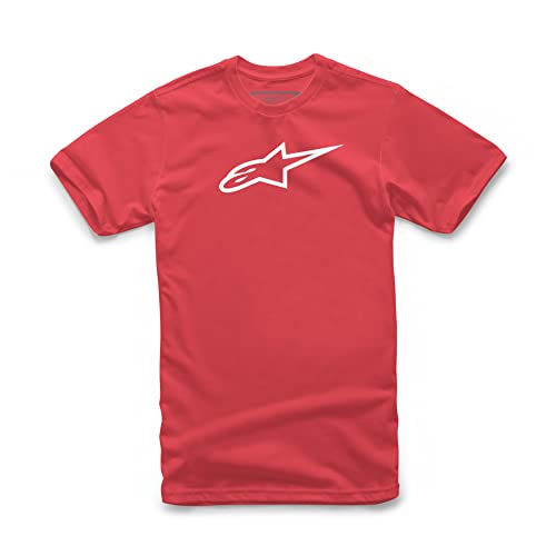 Alpinestars Ageless Classic tee, Camiseta con Cuello Redondo de Manga Corta para Hombre, Color Rojo (Red/White), Talla Medium