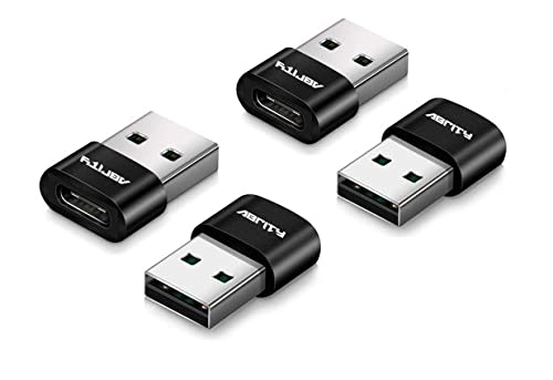 Nuevo Adaptador USB C [Paquete de 4, Black], Adaptador USB A USB C, USB C to USB Adapter, USB to USB C, Conector USB C, USB C Hembra A USB Macho Adapter