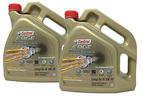 Castrol Aceite para Motor Edge Professional LongLife III 5W-30, Pack 8 litros (Nuevo envase 2018)