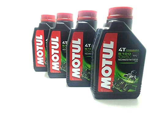 4 litros de aceite para motor de moto 4t Motul 5100 10W50 Technosynthese sintético 4 litros