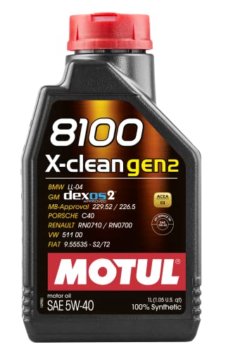 Aceite para coche Motul 8100 X-clean gen2 5W40 dexos2, 1 Litro