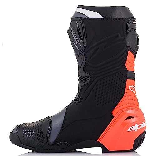 Alpinestars Botas de Moto Supertech R, Ankle Boot Unisex Adulto, Black, 43 EU
