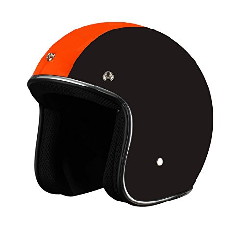 BHR Casco, color Negro/Naranja, talla 59/60
