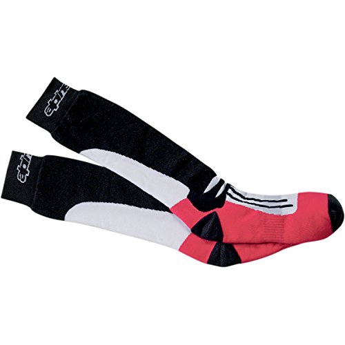 Motorcycle Alpinestars Racing Road Socks UK, color negro/blanco/rojo, tamaño EU39