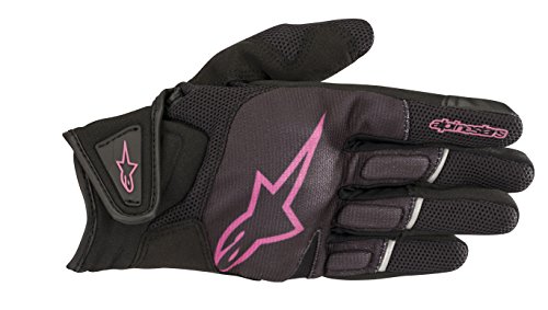 Alpinestars Guantes de Moto Stella Atom Gloves Black Fuchsia, Negro/Fucsia, M