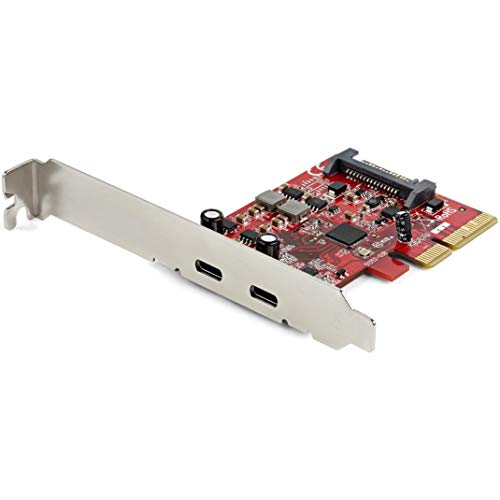 StarTech.com Tarjeta Adaptadora PCI Express de 2 Puertos USB-C 3.2 Gen 2 (10Gbps) - Chipset ASM3142 - Hub Interno USB Tipo C (PEXUSB312C3)