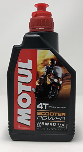 Acete Motor Moto 4 Tiempos - Motul Scooter Power Sae 5W-40 MA, 1 litro
