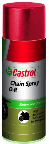 Castrol 17096540 - Spray lubricante para Cadena de Motocicleta con Juntas Tóricas, 400 ml