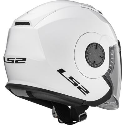 LS2, casco jet moto Verso, white, XL, Blanco