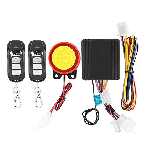 Alarma de motocicleta - Sistema de alarma de seguridad antirrobo inalámbrico universal para motocicleta de 12 V con 2 controles remotos