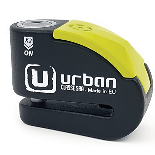 Urban security ur10 Candado Antirrobo Moto Disco Alarma 120db, Avisador, A+, Doble Cierre ø10, homologado SRA