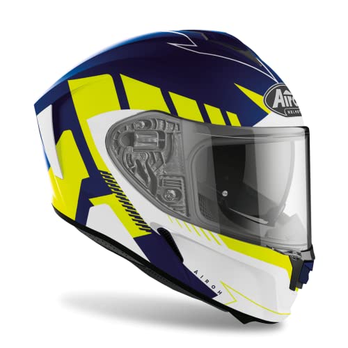 Airoh Helmet Spark Rise Blue/Yellow Matt
