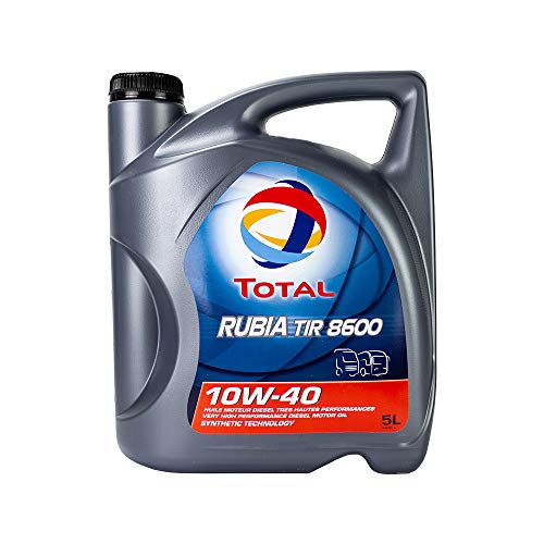 Total Lubricante de aceite de motor Rubia Tir 8600 10W-40 5L 148590
