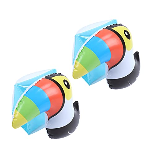 Shanrya Manguera de natación inflable con diseño de tucán con doble airbag para aprender a nadar, para restaurantes