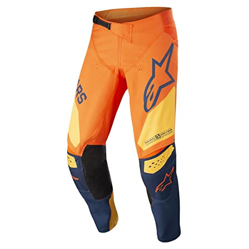 Alpinestars Techstar Factory Classic Pantalones de motocross (Orange/Blue,30)