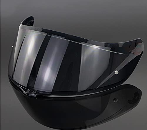 Windfall Visera para Casco Adecuado A-G-V K1 / K3SV / K5 Ca-SCO de Motocicleta Glasses Motorbike Ca-SCO Discolorización Lente Visor de visión Nocturna (Color : Negro)