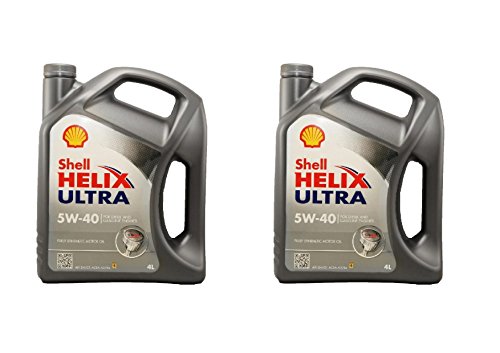 Shell Helix Ultra 5W40 - Aceite 100% sintético para motores de gasolina y diésel, 2 bidones de 4 l = 8 litros