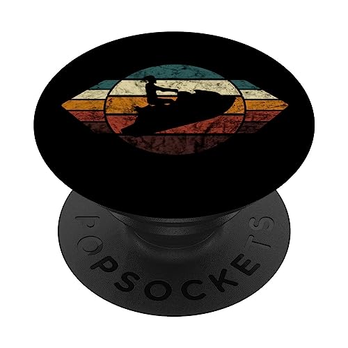 Moto acuática, moto acuática, moto acuática, retro, vintage PopSockets PopGrip Intercambiable