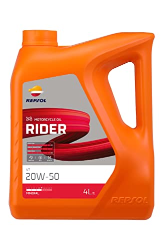 REPSOL aceite lubricante para moto RIDER 4T 20W-50 4L