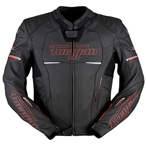 Furygan NITROS, chaqueta de moto de los hombres, Schwarz-rot, XL