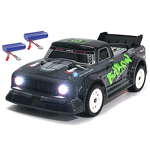 Weaston 1/16 Fast Drifting RC Rally Car, 2.4G Ultrabrillante LED Car Lights Off Road Truck, 4WD Electric Toy RC Monster Crawler Vehicle, Excelentes Niños Adultos