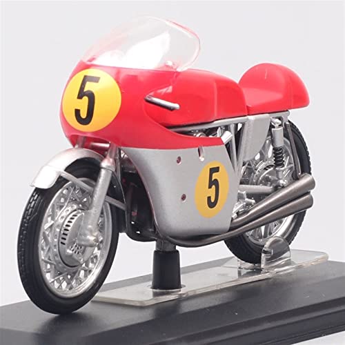 Para MV Agusta 500cc Campeón Mundial 1967 Rider # 1 G Agostini Vintage Italiano 1: 22 Escala Modelo De Motocicleta Fundida A Presión Bicicleta De Juguete Caja Acrílica Modelos de moto (Color : No5)