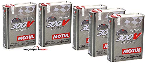 MOTUL Aceite de Motor Competicion 104242 300V Power 5W-40, Pack 10 litros (envase metálico)