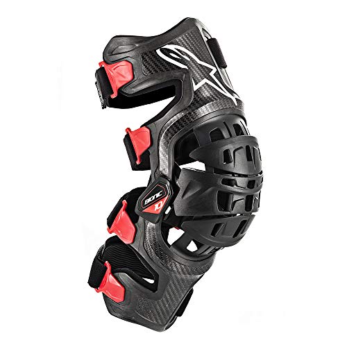 Alpinestars Bionic-10 Carbon Protector de rodilla derecho (Black/Red,S)