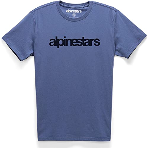 Alpinestars, Heritage Word Premium, Camiseta De Manga Corta, Azul, M, Hombre