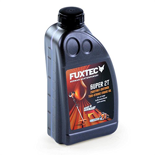 Aceite de 2 tiempos FUXTEC de 1 litro en botella dosificadora, por ejemplo, para desbrozadoras - Made in Germany