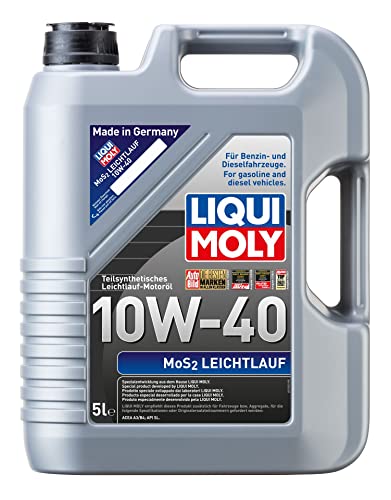 Liqui Moly 1092 MoS2 Leichtlauf 10W-40 - Aceite semisintético para Motores de automóviles de 4 Tiempos (5 L)