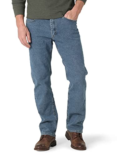 Wrangler Authentics Big & Tall-Vaqueros clásicos con Cintura cómoda Jeans, Light Stonewash, 46W x 32L para Hombre