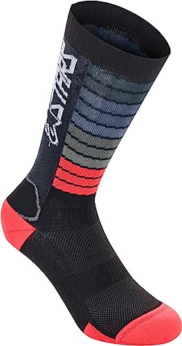 Alpinestar S Drop Socks 22 Ropa, Negro/Rojo Brillante, Unisex Adulto