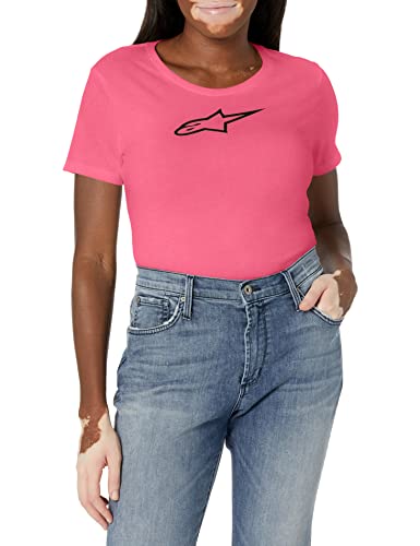Alpinestar Women's Ageless tee Camiseta de Manga Corta con Logo de Corte Moderno., Mujer, Pink, S