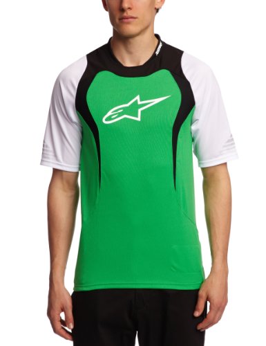 Alpinestars Drop - Camiseta de Ciclismo para Hombre, tamaño M, Color Verde/Blanco
