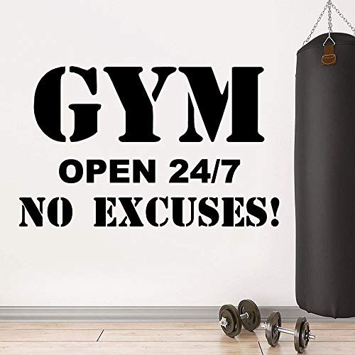 Gym Decal Wall Stickers For Gym Fitness Room Motivation Wall Art Decals Home Interior Decor Posters No Excuses 1# 42x68cm